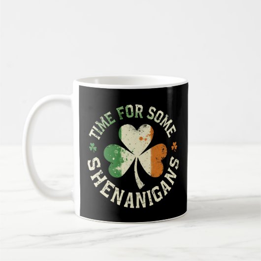 St. Patrick's Time for some Shenanigans Clover Fun Koffiemok (Links)