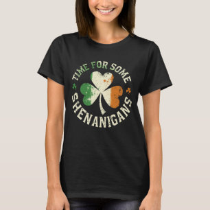 St. Patrick's Time for some Shenanigans Clover Fun T-shirt