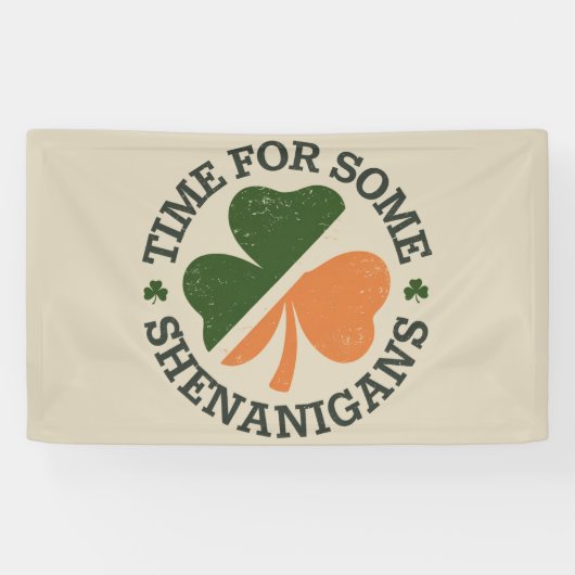 St. Patrick's time for some Shenanigans Clover Spandoek (Horizontaal)
