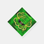 St. Patrick's Top Hat & Shamrocks Napkins Servetten (Hoek)