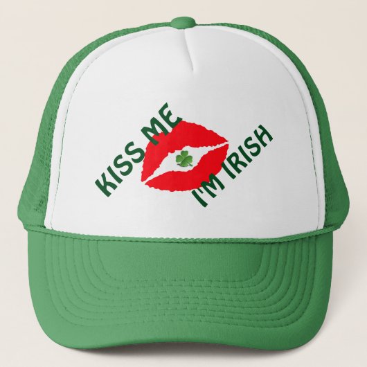 ST. Patricks Trucker Hat/Lips Pet (Voorkant)