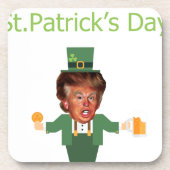 st patricks trump leprechaun bier onderzetter (Voorkant)