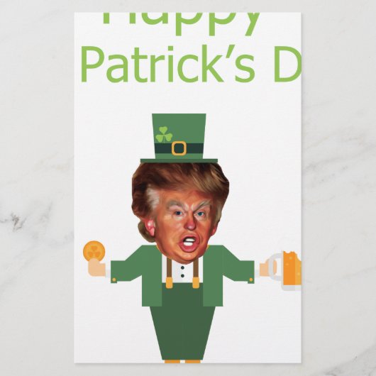 st patricks trump leprechaun briefpapier (Voorkant)
