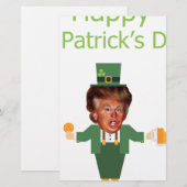 st patricks trump leprechaun briefpapier (Voorkant / Achterkant)