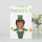 st patricks trump leprechaun briefpapier (Staand voorkant)