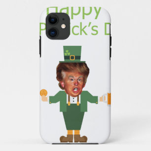 st patricks trump leprechaun iPhone 11 hoesje