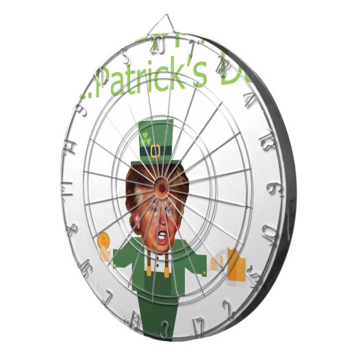 st patricks trump leprechaun dartbord (Voorkant Rechts)