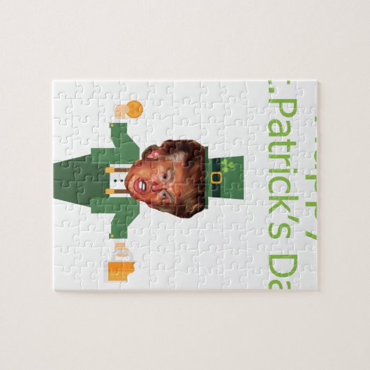 st patricks trump leprechaun legpuzzel (Horizontaal)