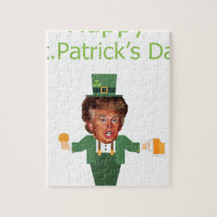 st patricks trump leprechaun legpuzzel