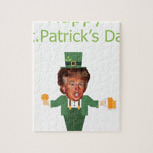 st patricks trump leprechaun legpuzzel (Verticaal)