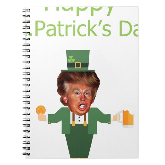 st patricks trump leprechaun notitieboek (Voorkant)