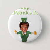 st patricks trump leprechaun ronde button 5,7 cm (Voorkant)