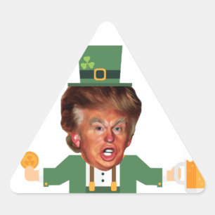 st patricks trump leprechaun sticker