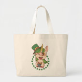 St Patricks Unicorn Grote Tote Bag (Voorkant)