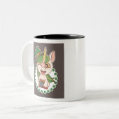 St Patricks Unicorn Tweekleurige Koffiemok (Voorkant links)