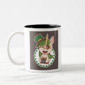 St Patricks Unicorn Tweekleurige Koffiemok (Links)