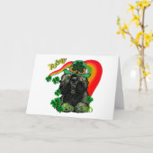 St Patricks van de poedel Dag Kaart (Gele Bloem)