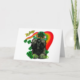 St Patricks van de poedel Dag Kaart