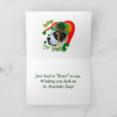 St Patricks van de sint-bernard Dag Kaart (Binnen)