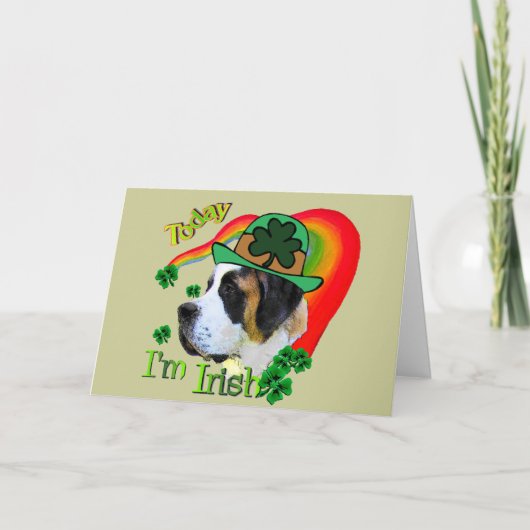 St Patricks van de sint-bernard Dag Kaart (Voorkant)