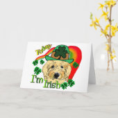 St Patricks van Goldendoodle Dag Kaart (Gele Bloem)