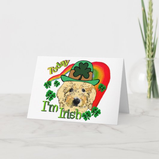 St Patricks van Goldendoodle Dag Kaart (Voorkant)