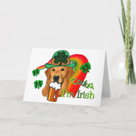 St Patricks van het golden retriever Dag Kaart