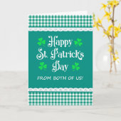 St Patrick's van ons allebei Shamrock Green Checks Kaart (Gele Bloem)