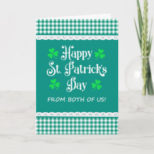 St Patrick's van ons allebei Shamrock Green Checks Kaart