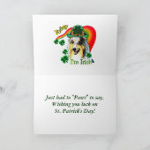 St. Patricks van Sheltie Dag Kaart (Binnen)