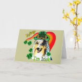 St. Patricks van Sheltie Dag Kaart (Gele Bloem)