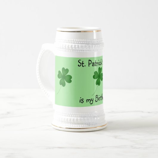 St Patricks verjaardag Bierpul (Voorkant links)