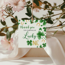 St Patricks Verjaardag Lucky One Gift Label