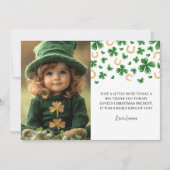 St. Patrick's Verjaardagsfoto Dank u kaart (Voorkant)