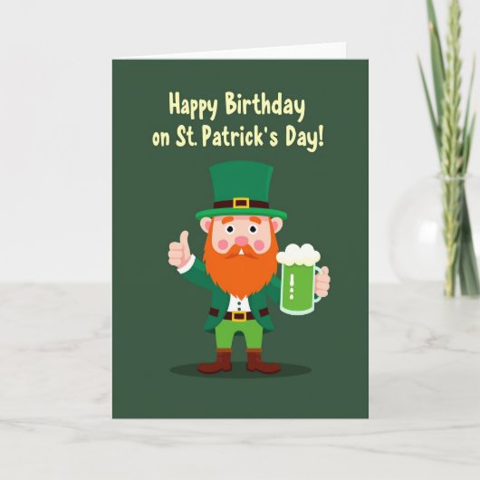 St. Patricks Verjaardagskaart Kaart (Voorkant)