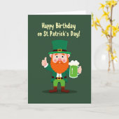 St. Patricks Verjaardagskaart Kaart (Gele Bloem)