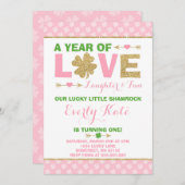 St. Patrick's verjaardagsuitnodiging Little Shamro Kaart (Voorkant / Achterkant)
