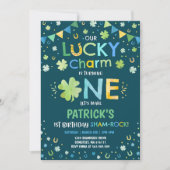 St. Patrick's verjaardagsuitnodiging Lucky Charm Kaart (Voorkant)