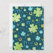 St. Patrick's verjaardagsuitnodiging Lucky Charm Kaart (Achterkant)