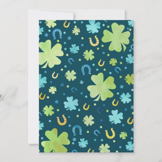 St. Patrick's verjaardagsuitnodiging Lucky Charm Kaart (Achterkant)