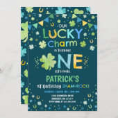 St. Patrick's verjaardagsuitnodiging Lucky Charm Kaart (Voorkant / Achterkant)