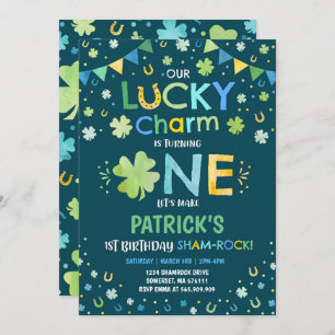 St. Patrick's verjaardagsuitnodiging Lucky Charm Kaart