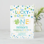 St. Patrick's verjaardagsuitnodiging Lucky Charm Kaart (Staand voorkant)