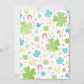 St. Patrick's verjaardagsuitnodiging Lucky Lady Pa Kaart (Achterkant)