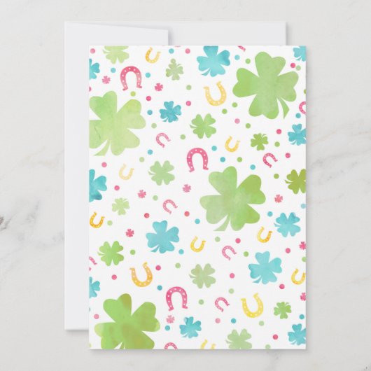 St. Patrick's verjaardagsuitnodiging Lucky Lady Pa Kaart (Achterkant)