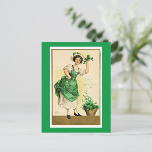 St. Patrick's vintage poster Briefkaart (Staand voorkant)
