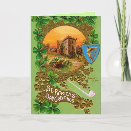 St. Patricks Vintage wenskaart Kaart (Voorkant)