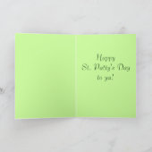 St. Patricks Vintage wenskaart Kaart (Binnen)