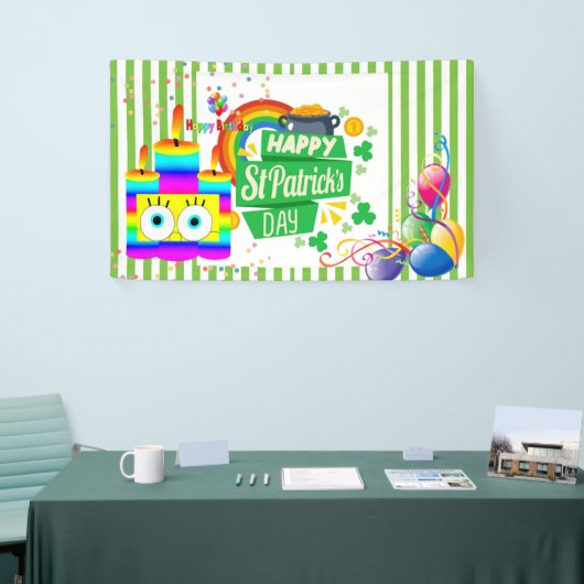 St. Patrick's Vinyl Banner, Gelukkige Verjaardag B Spandoek (Beurs)