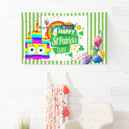 St. Patrick's Vinyl Banner, Verjaardagsbanner Spandoek (Insitu)